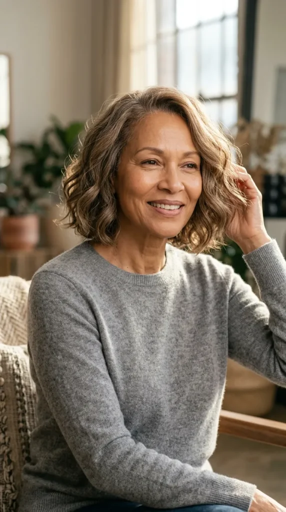 Air-Dried Wavy Bob