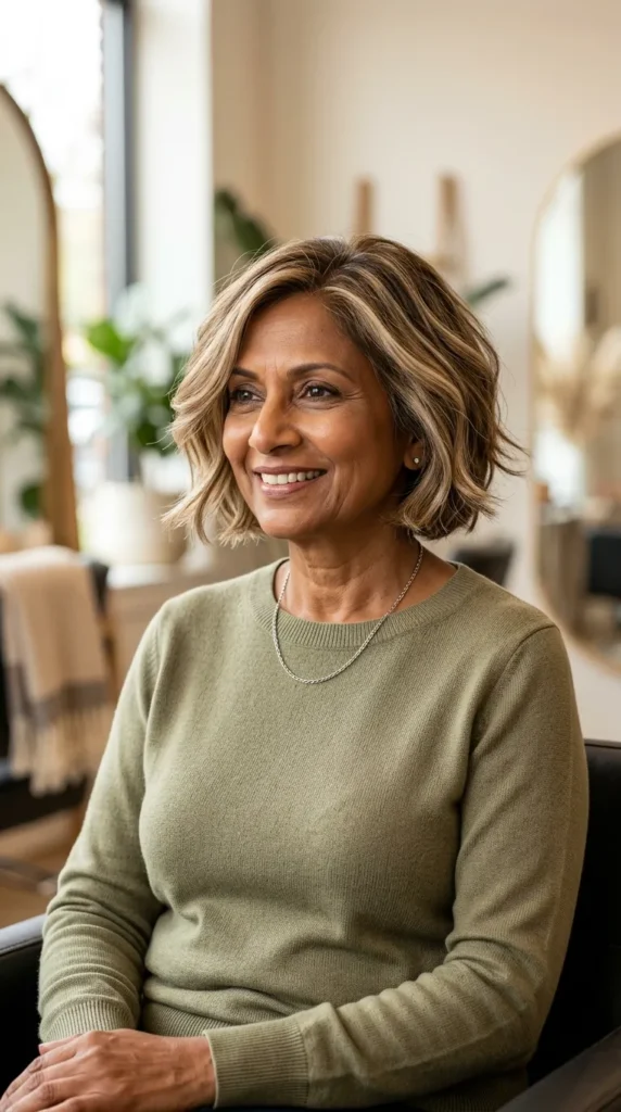 Bob with Dimensional Blonde Highlights