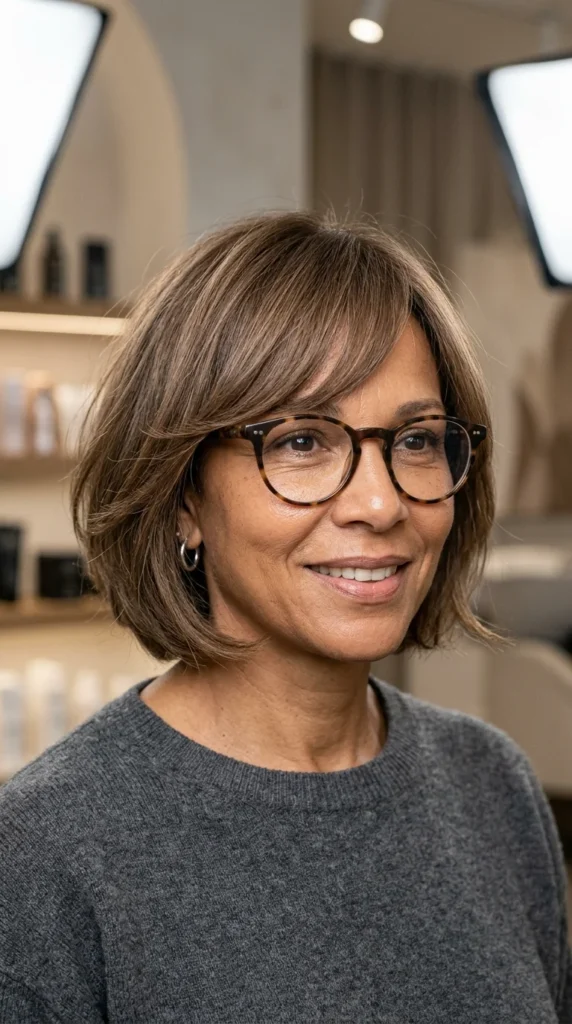 Bob with Side-Swept Fringe