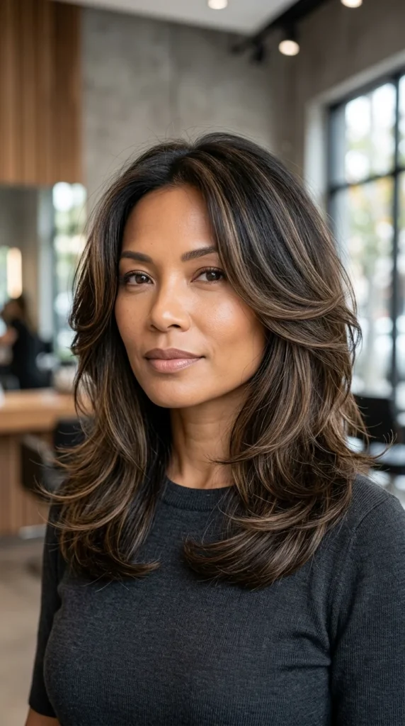 Butterfly Haircut for Square Faces
