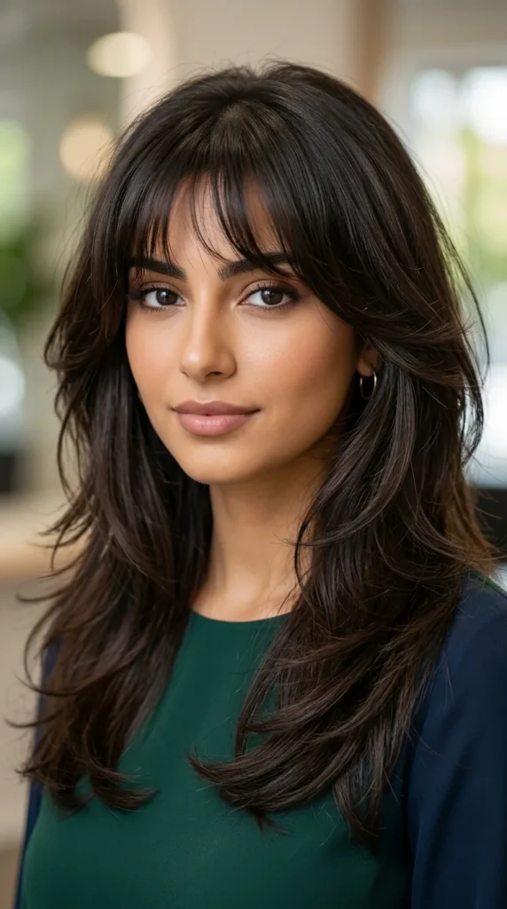 Butterfly Haircut for Thin Hair with Wispy Bangs