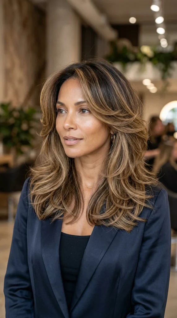 Butterfly Haircut with Balayage Dimension