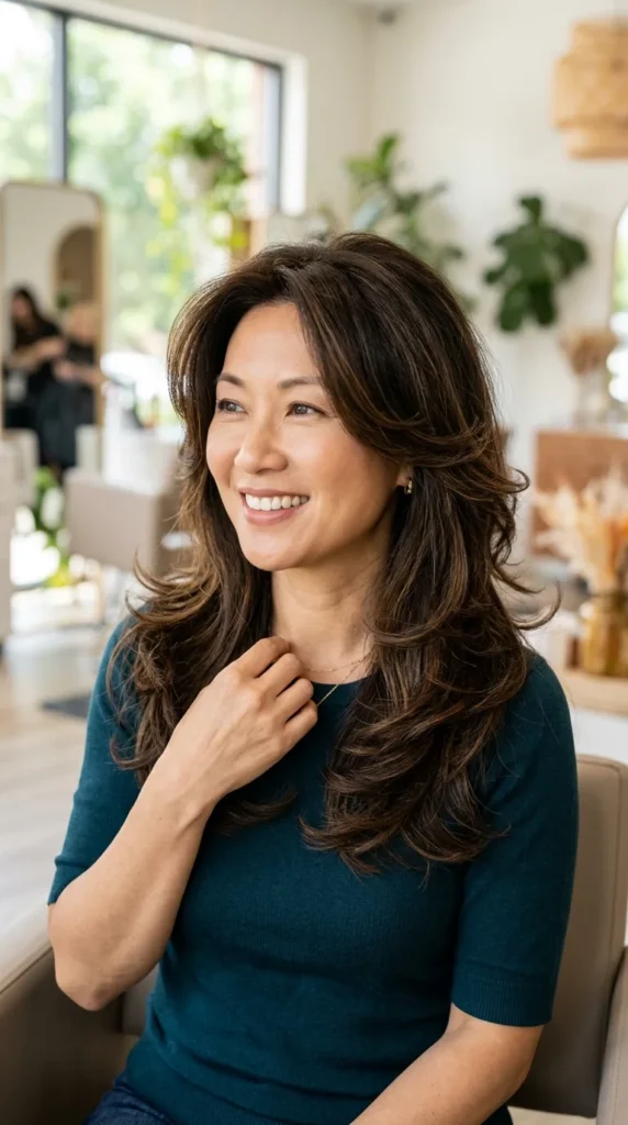 Butterfly Haircut with Bouncy Blowout Styling