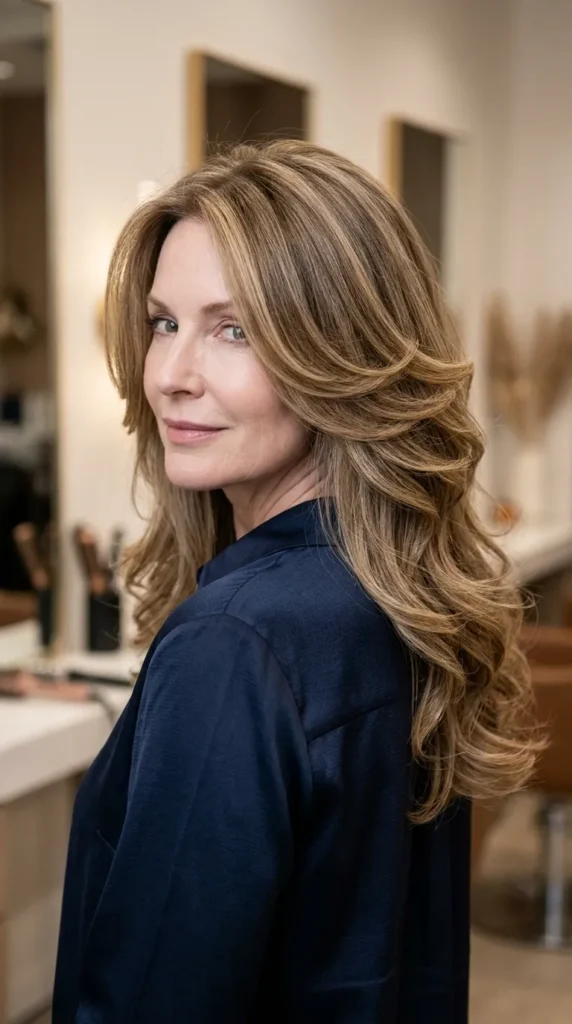 Butterfly Haircut with Bouncy Round Brush Finish