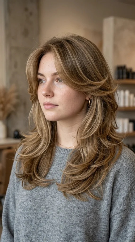Butterfly Haircut with Bouncy Round-Brush Styling
