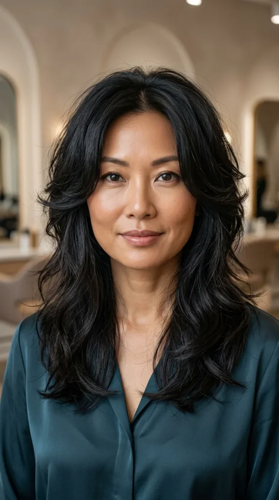 Butterfly Haircut with Face-Slimming Front Layers