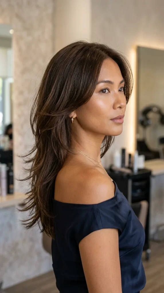 Butterfly Haircut with Lightweight Razor Layers