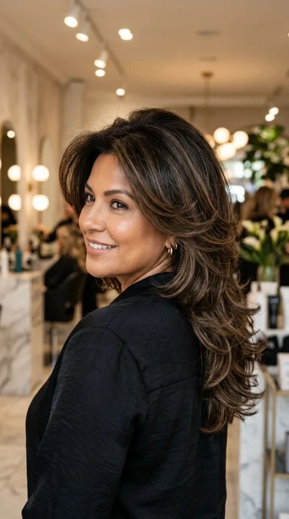 Butterfly Haircut with Root Volume and Lift