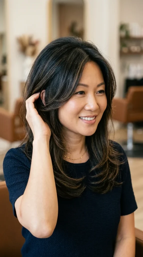Butterfly Haircut with Voluminous Crown Layers