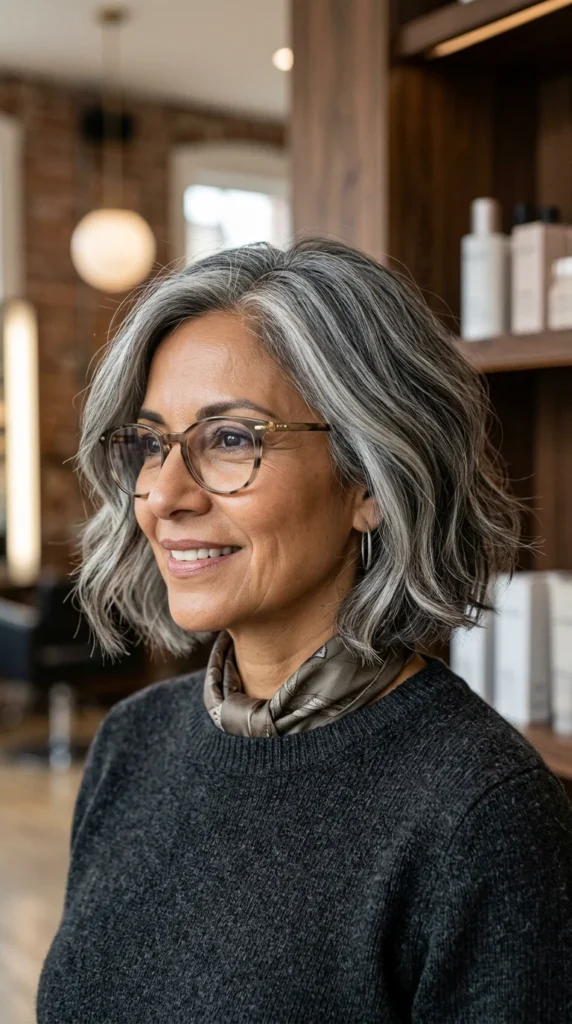 Gray Blended Bob