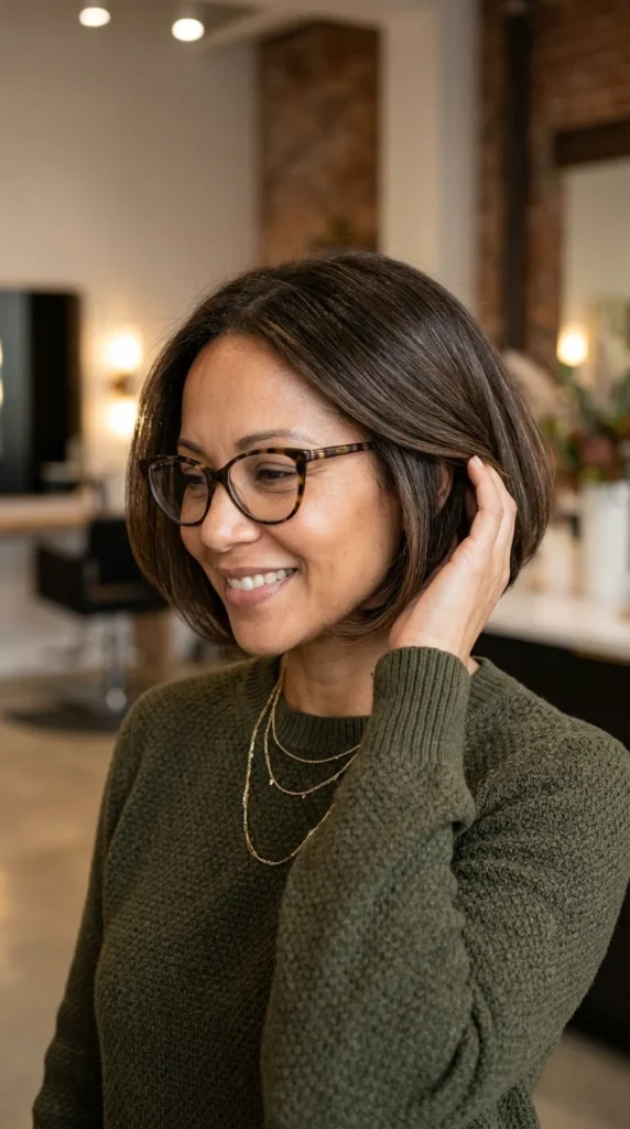 Rounded Bob for Oval Faces