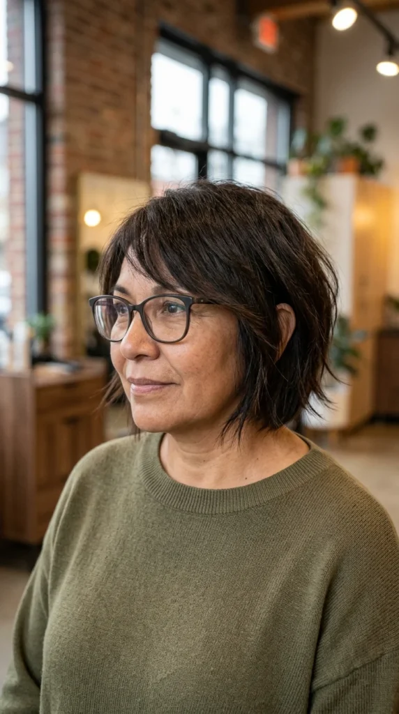 Short Bob with Feathered Ends
