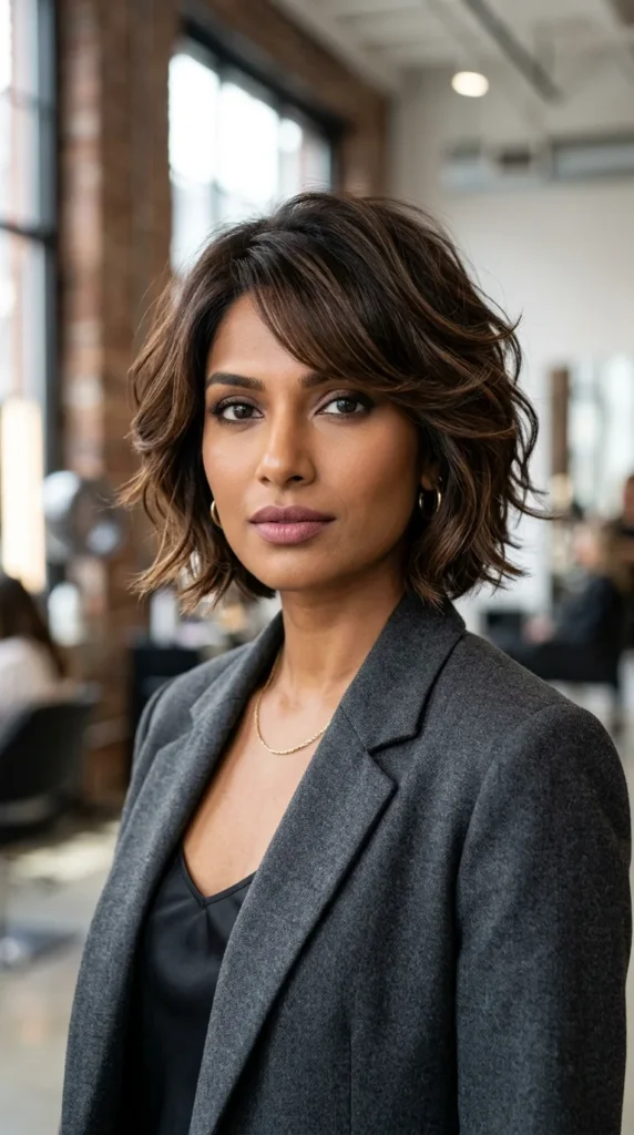 Short Butterfly Haircut with Piecey Layers