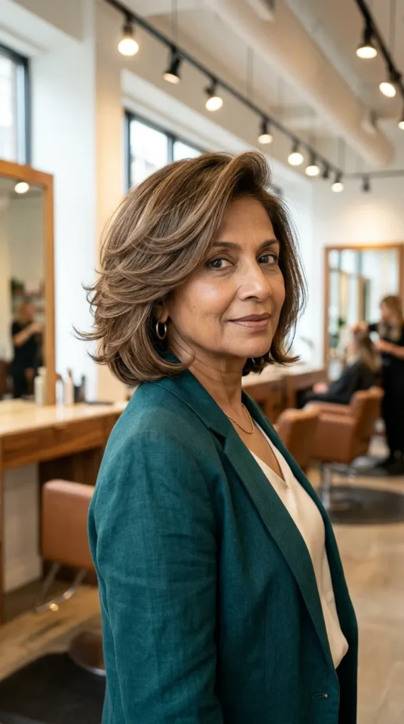 Side-Part Feathered Bob