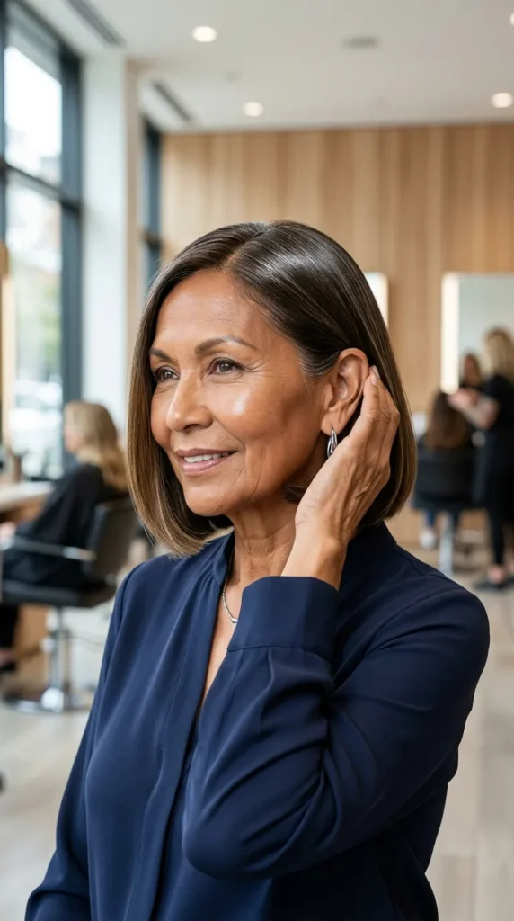 Sleek Straight Bob with Shine