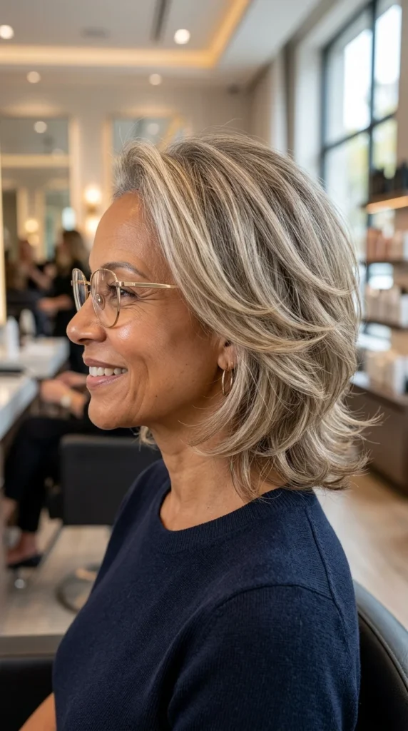 Soft Feathered Bob for Fine Hair
