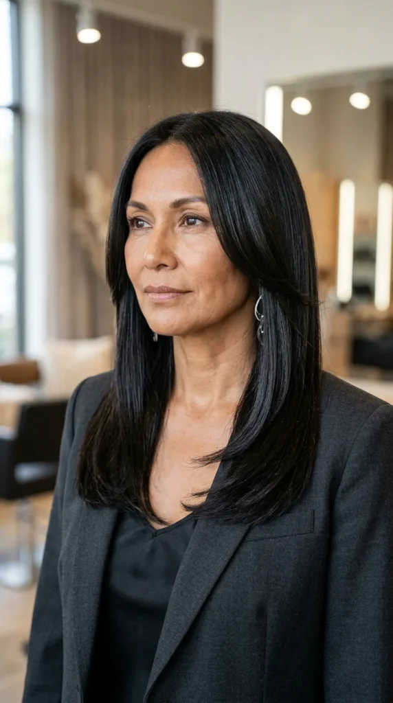 Straight Butterfly Haircut with Sleek Layers