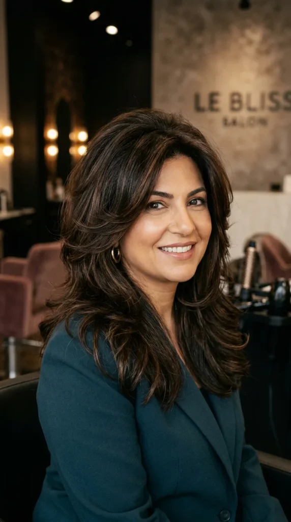 Voluminous Butterfly Blowout on Round Face