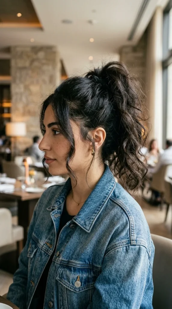 Messy Textured 80's Ponytail