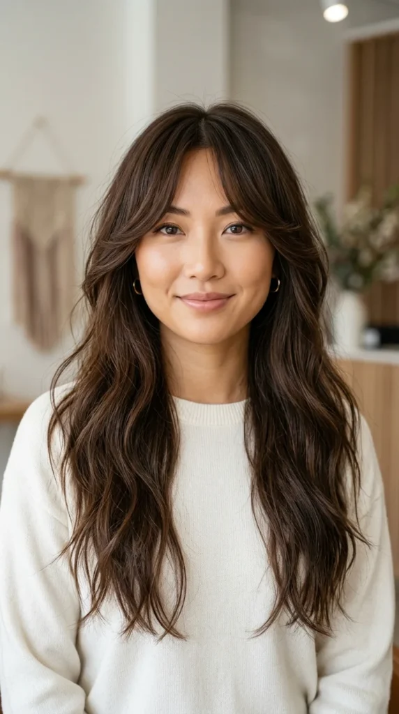Air-Dried Long Hair Style