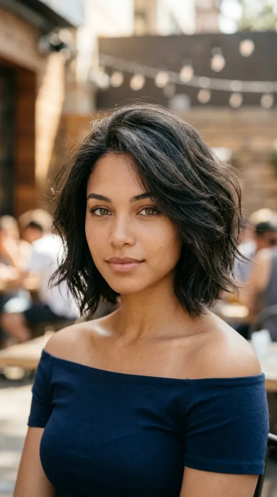 Airy Bob for Oval Face Movement