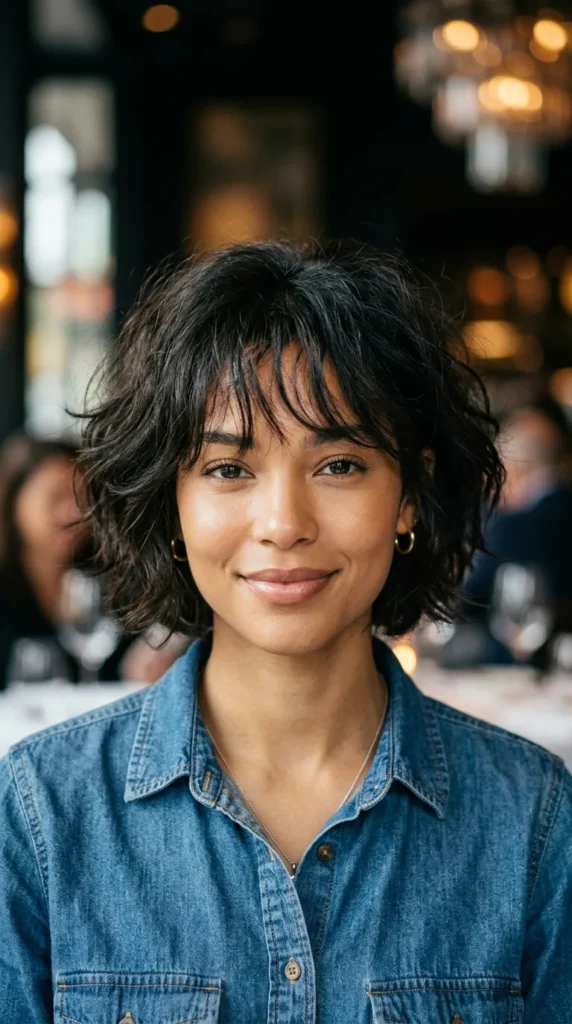 Airy Italian Bob with Piecey Bangs