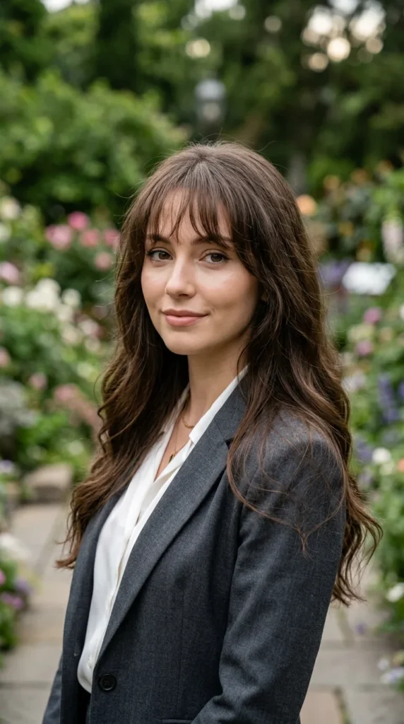 Airy Korean Bangs with Long Hair