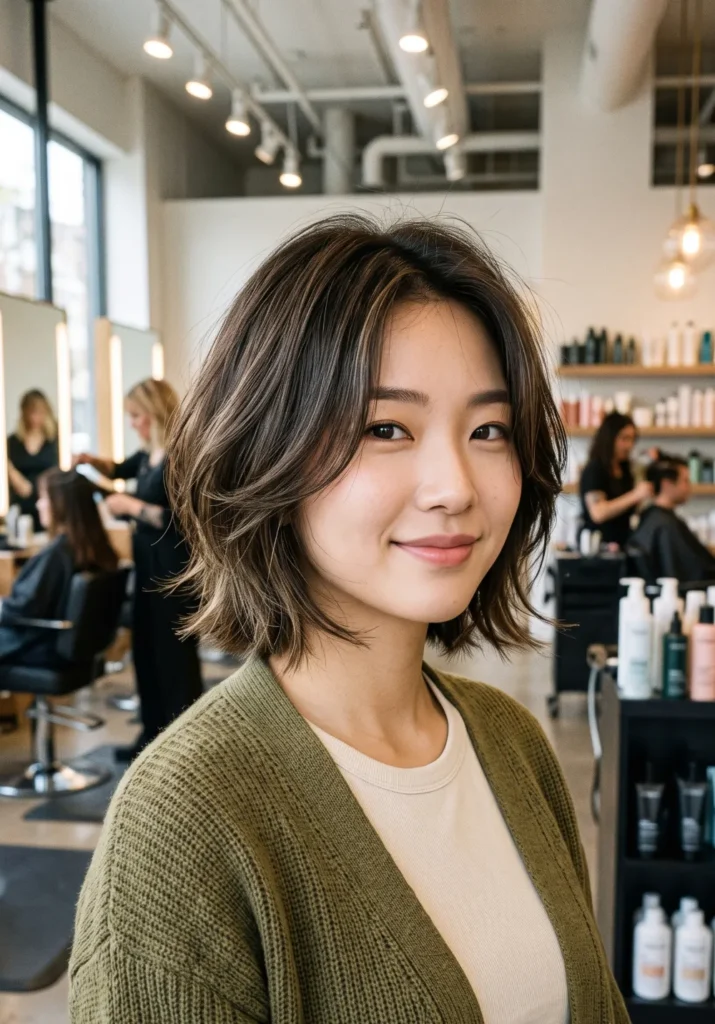 Airy Korean Layered Bob