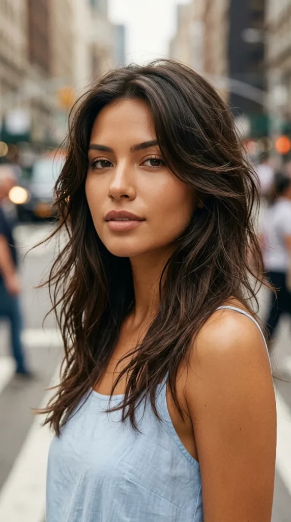 Airy Layered Hair for Oval Face