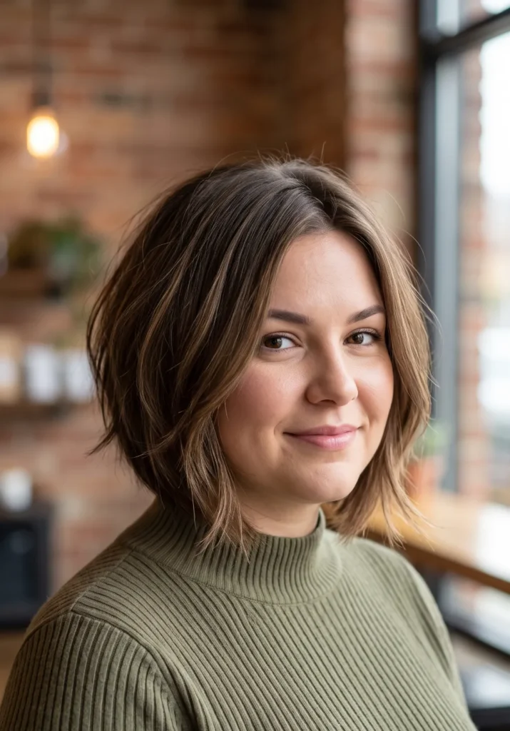 Angled Italian Bob with Soft Layers