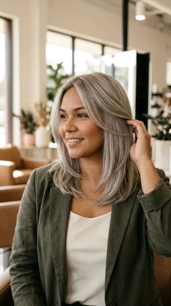 Ash Blonde Medium Layers