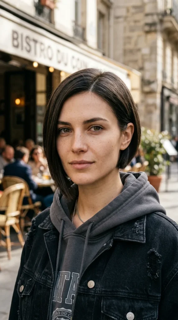 Asymmetrical Bob for Oval Face