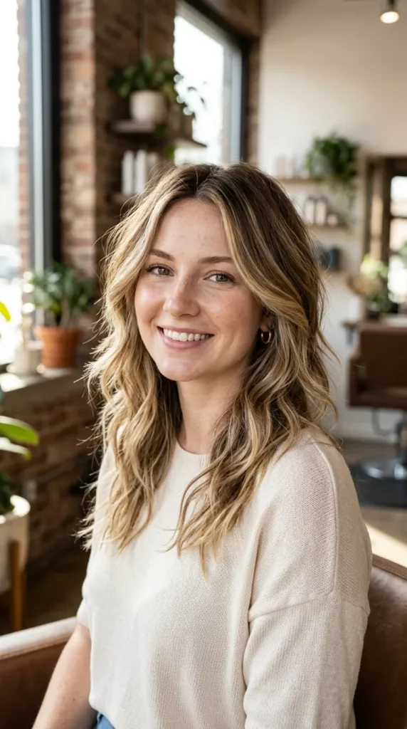 Balayage Medium Layered Hair