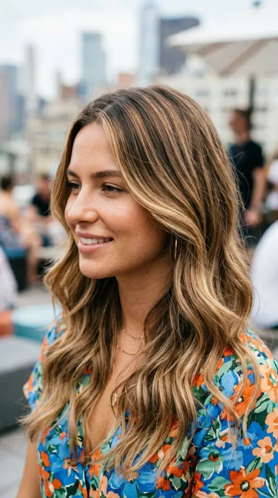 Balayage on Long Layered Hair
