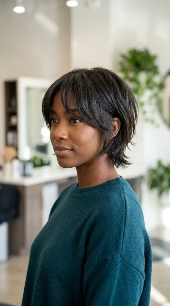 Bixie Cut with Curtain Bangs