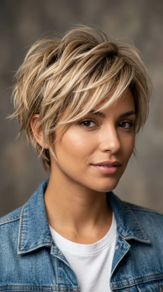 Blonde Pixie That Looks Thicker