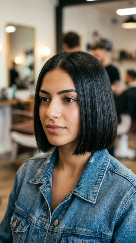 Blunt Bob for Oval Face