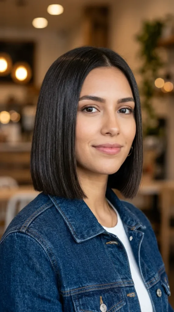 Blunt Bob for Oval Face