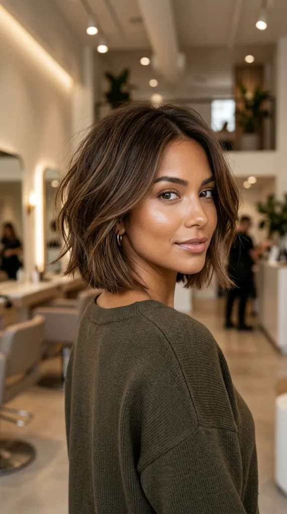 Blunt Bob with Hidden Short Layers