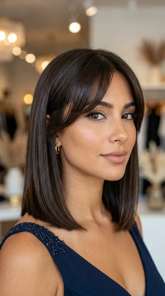 Blunt Cut for Thin Hair with Curtain Bangs