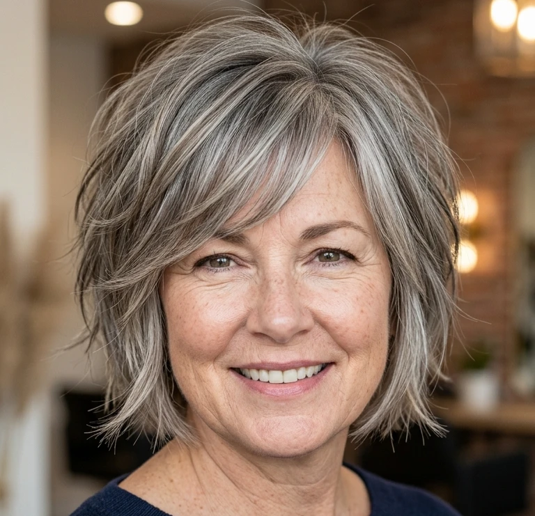 Bob Haircuts for Women Over 50 with Round Face
