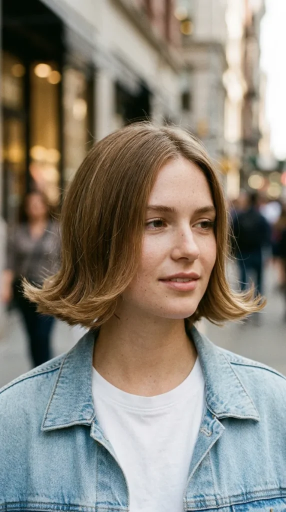 Bob for Thin Hair with Flipped Ends