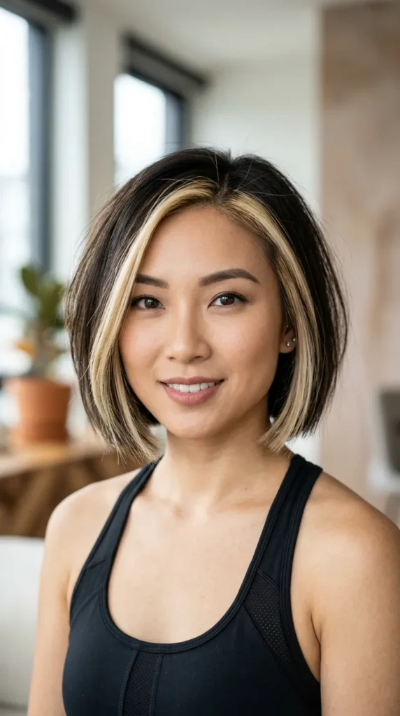 Bob for Thin Hair with Money Piece Highlights