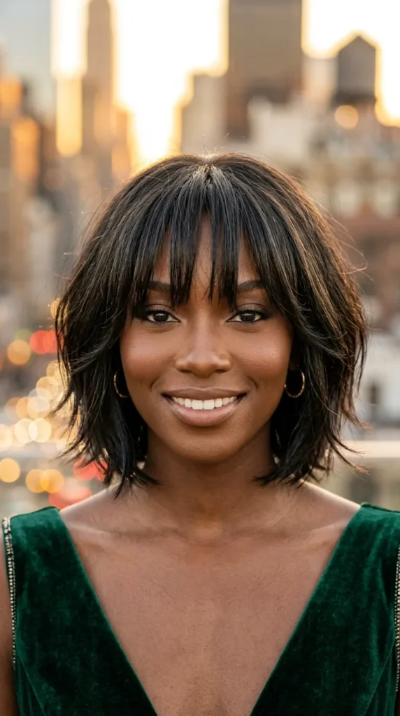 Bob with Bottleneck Bangs for Thin Hair