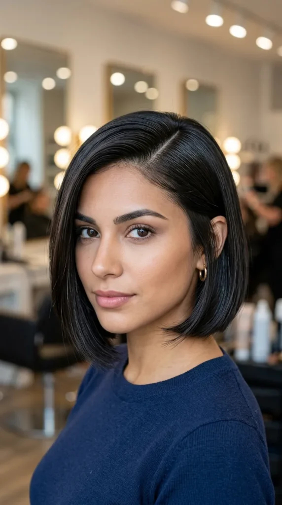 Bob with Deep Side Part
