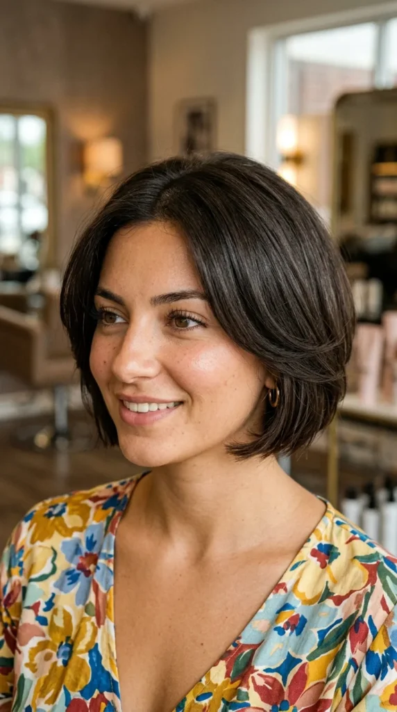 Bob with Internal Layers for Oval Face