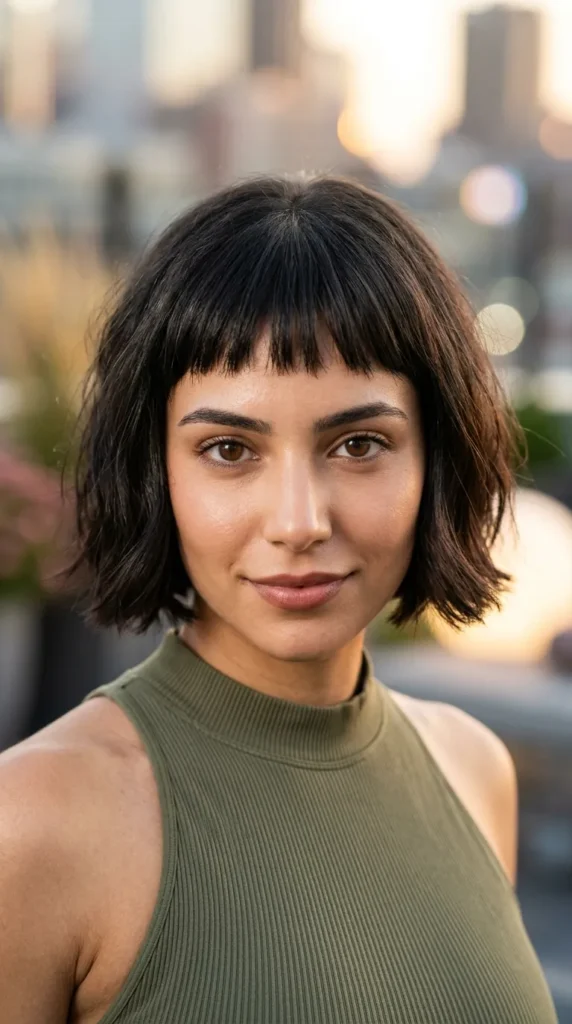 Bob with Micro Bangs for Thin Hair