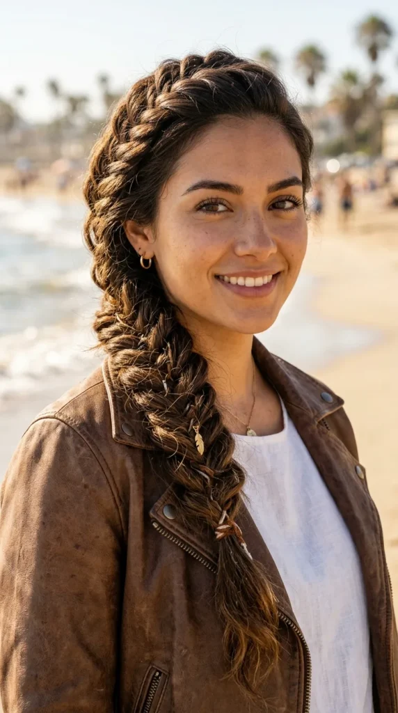 Boho Fishtail Braid Hairstyle