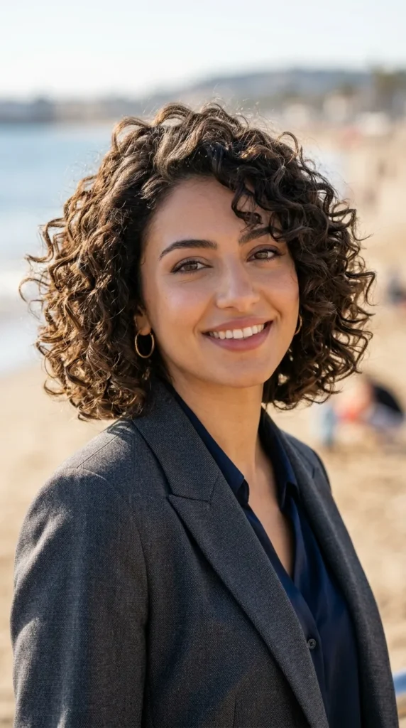 Bouncy Curly Bob with Soft Ends