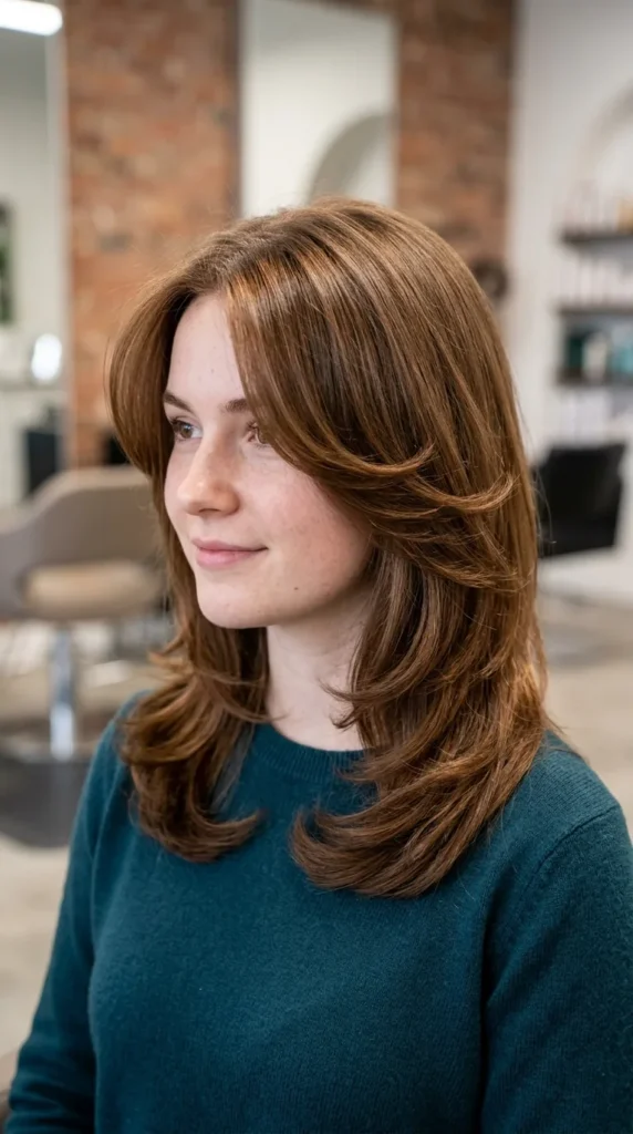 Bouncy V Layers with Round Brush Finish